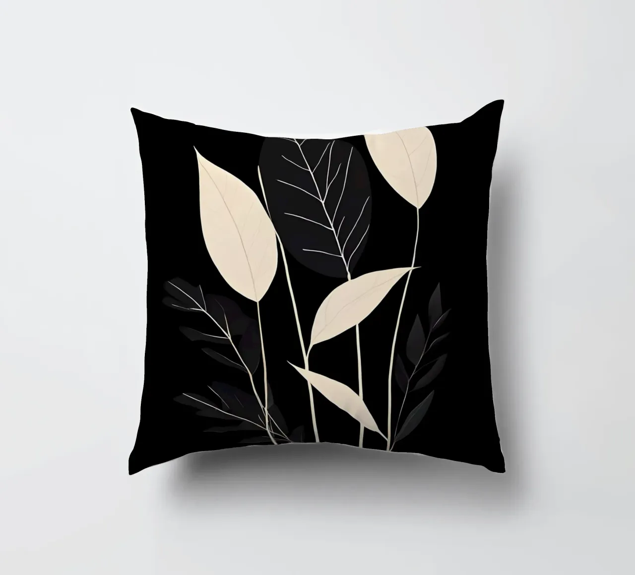 Foglie botaniche minimaliste cuscino da Artistic-shop