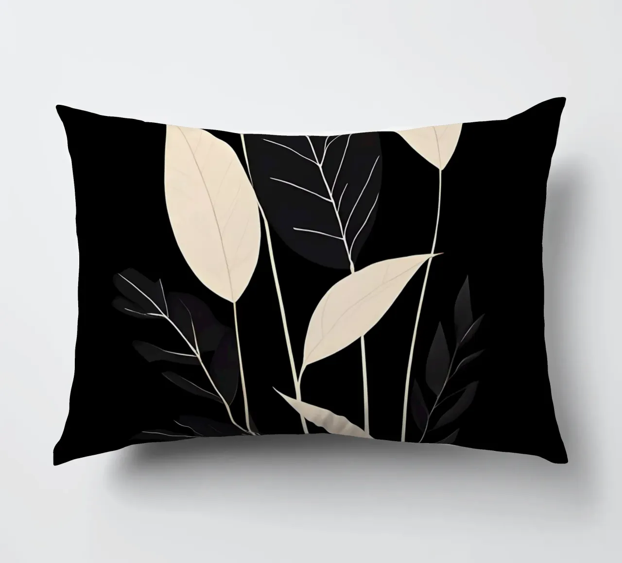 Foglie botaniche minimaliste cuscino da Artistic-shop