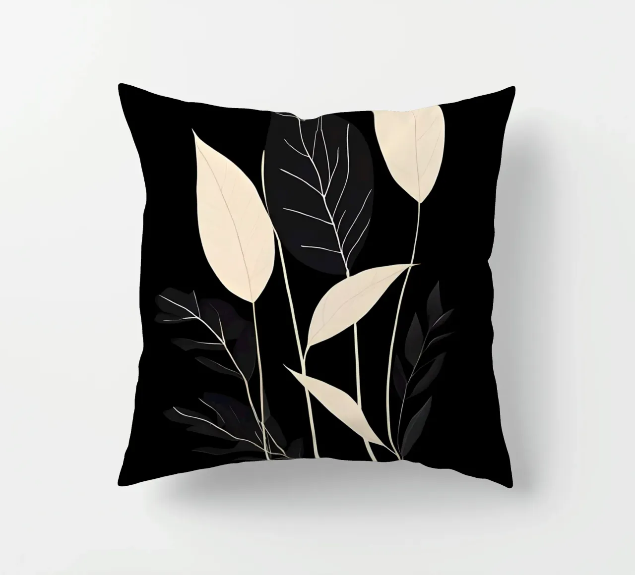 Foglie botaniche minimaliste cuscino da Artistic-shop