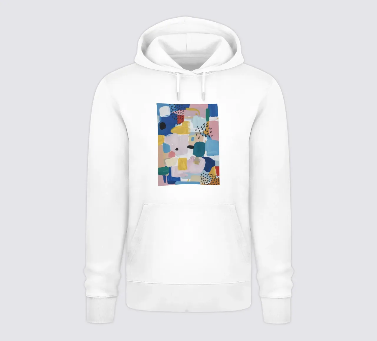 Gestructureerd abstract patchwork hoodie van Solace Light
