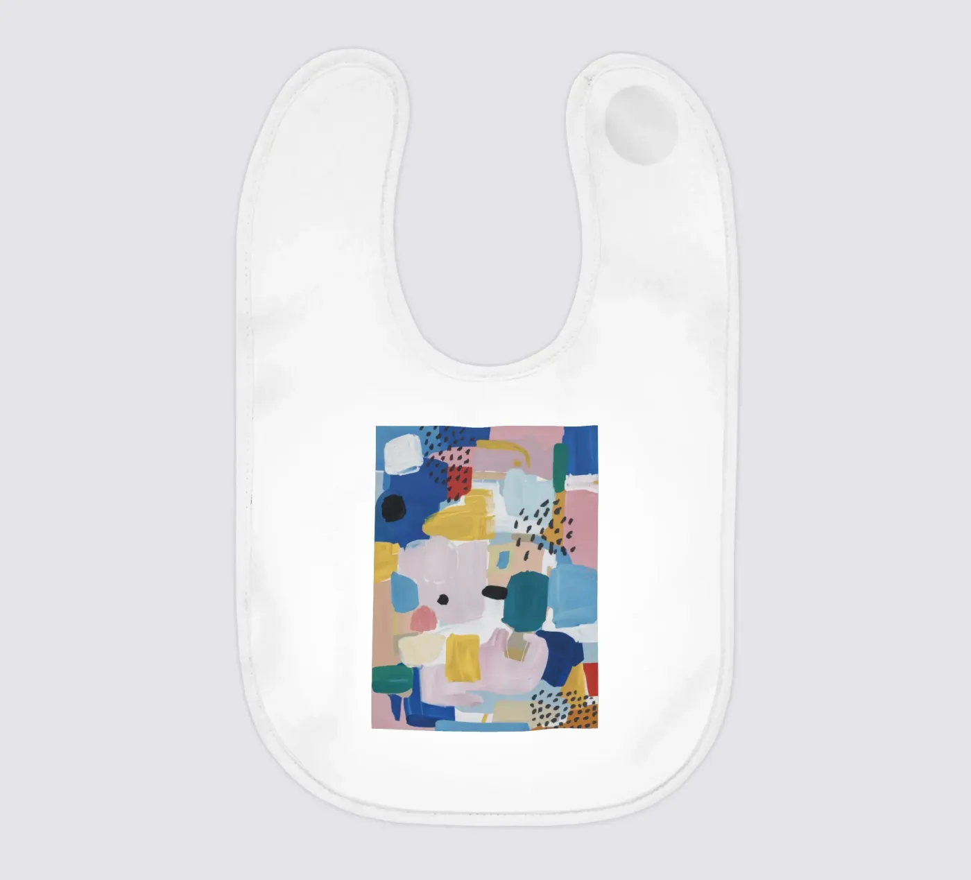 Patchwork astratto strutturato bavaglino da Solace Light