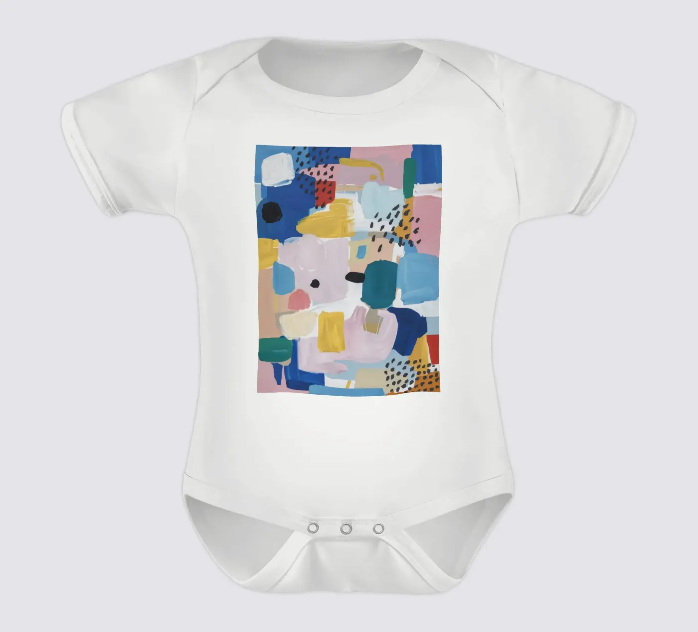 Patchwork abstrait texturé body bébé de Solace Light