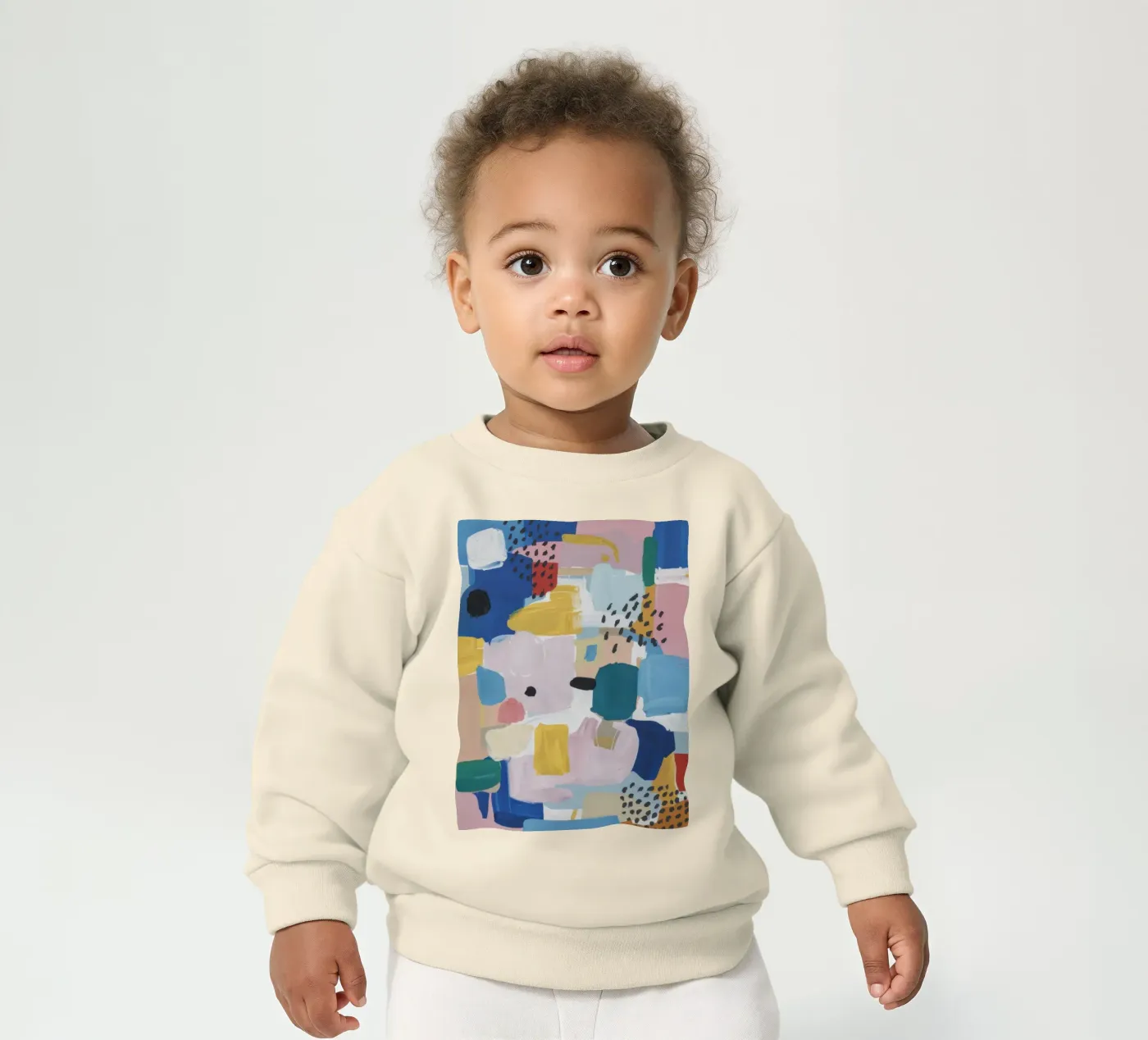 Patchwork abstrait texturé sweat pour bébé de Solace Light