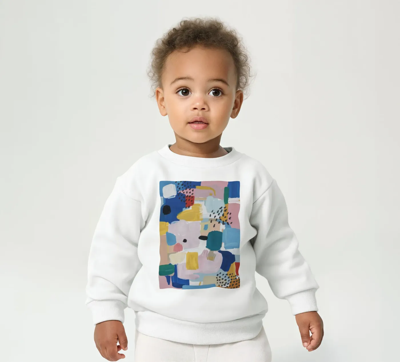 Patchwork abstrait texturé sweat pour bébé de Solace Light