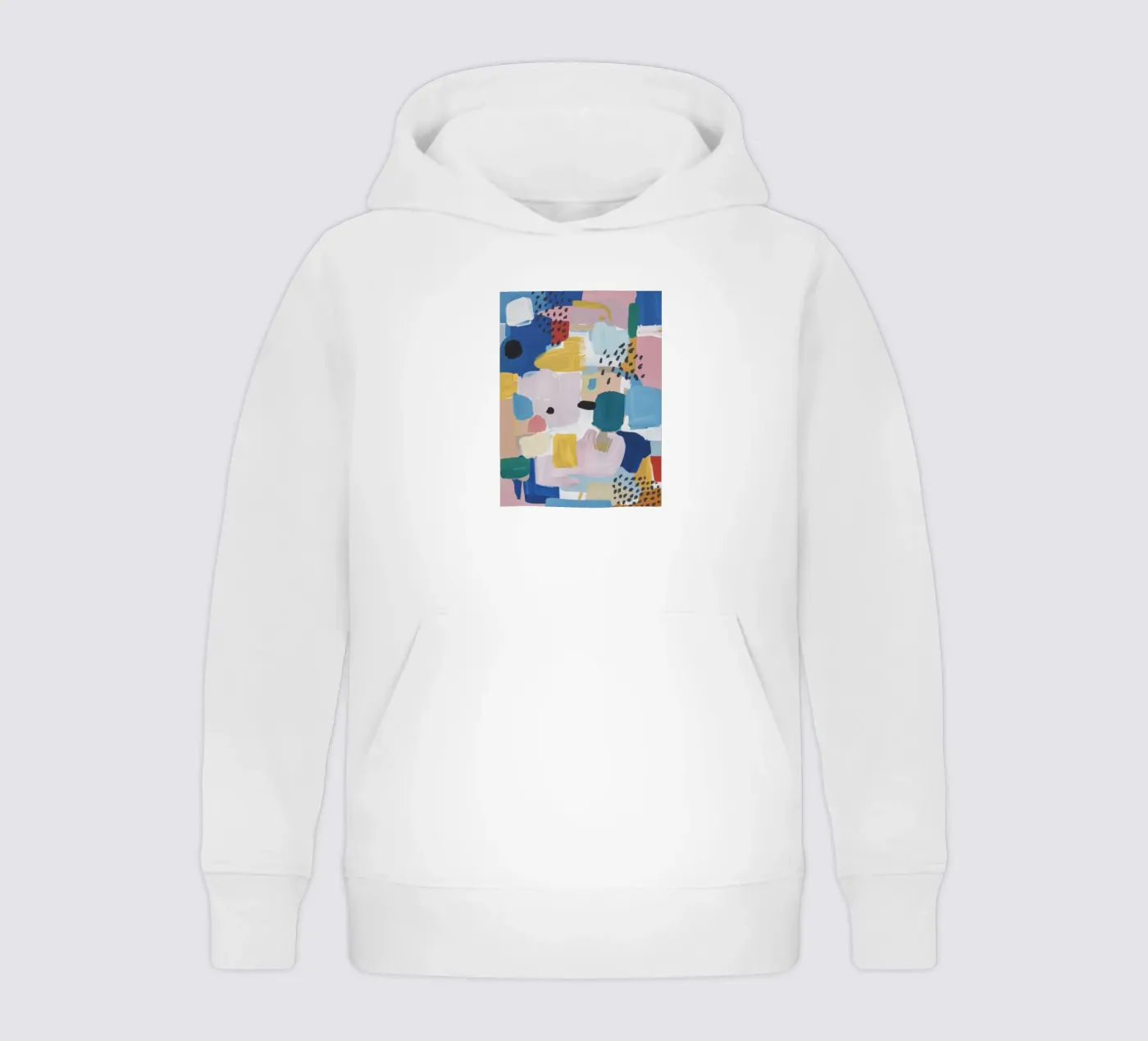 Gestructureerd abstract patchwork kinder hoodie van Solace Light