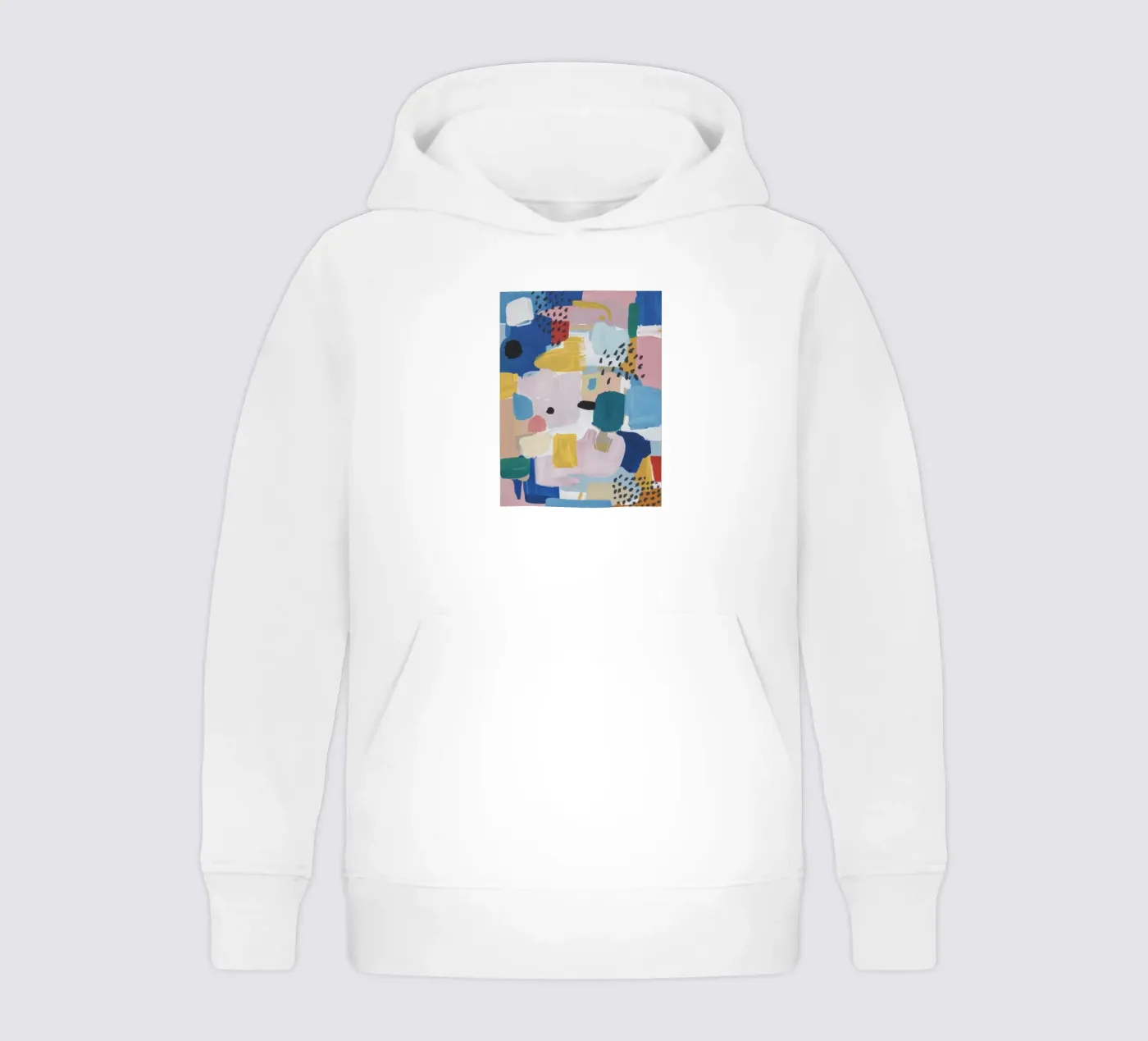 Gestructureerd abstract patchwork kinder hoodie van Solace Light