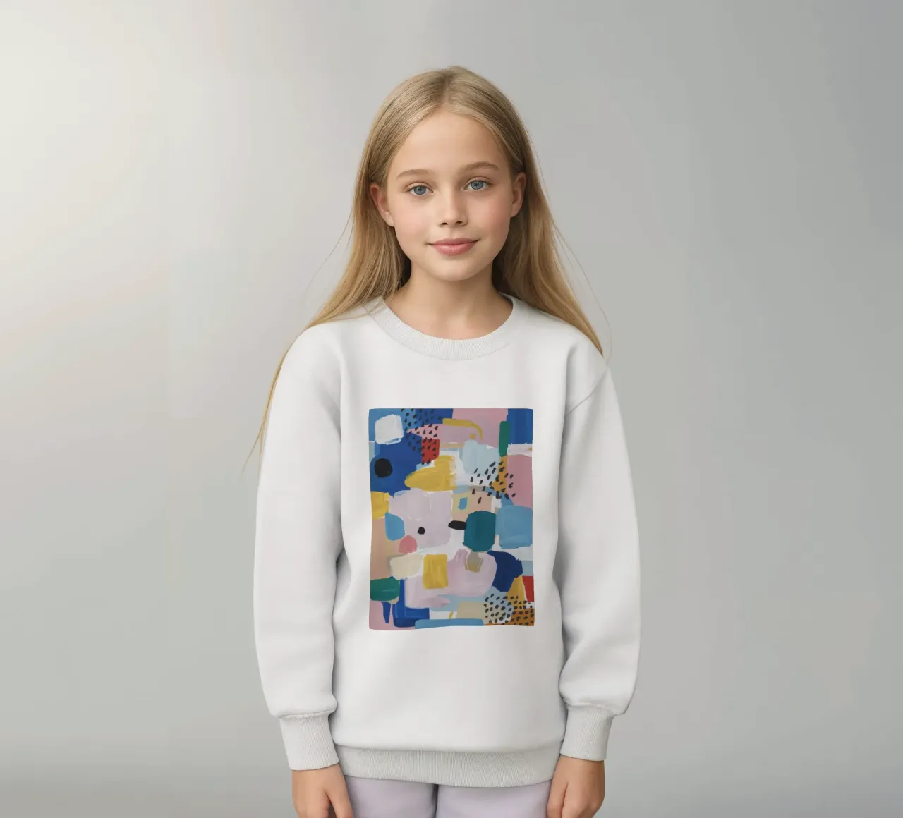 Gestructureerd abstract patchwork kinder sweatshirt van Solace Light