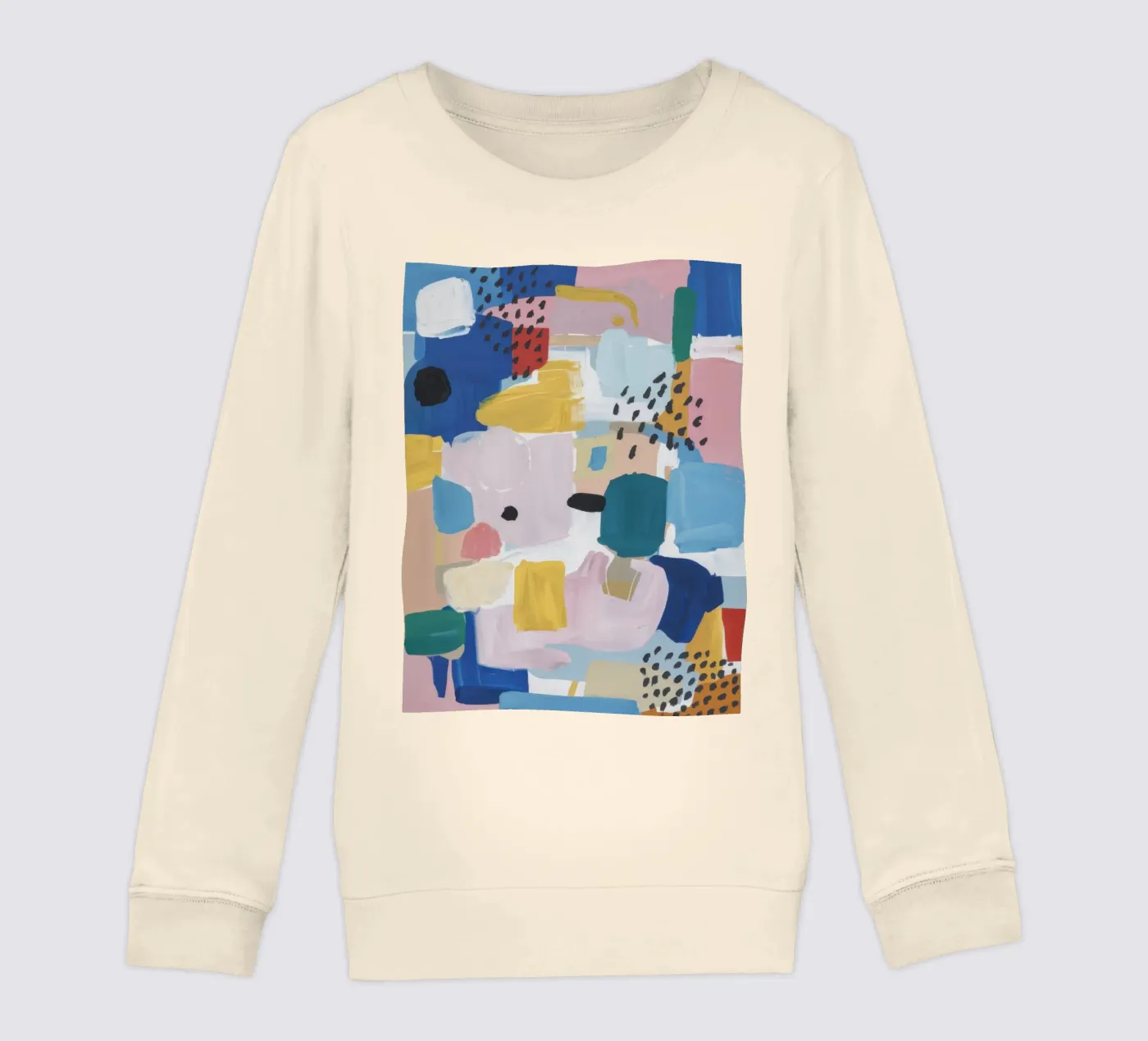 Textured Abstract Patchwork Kinder Sweatshirt von Solace Light