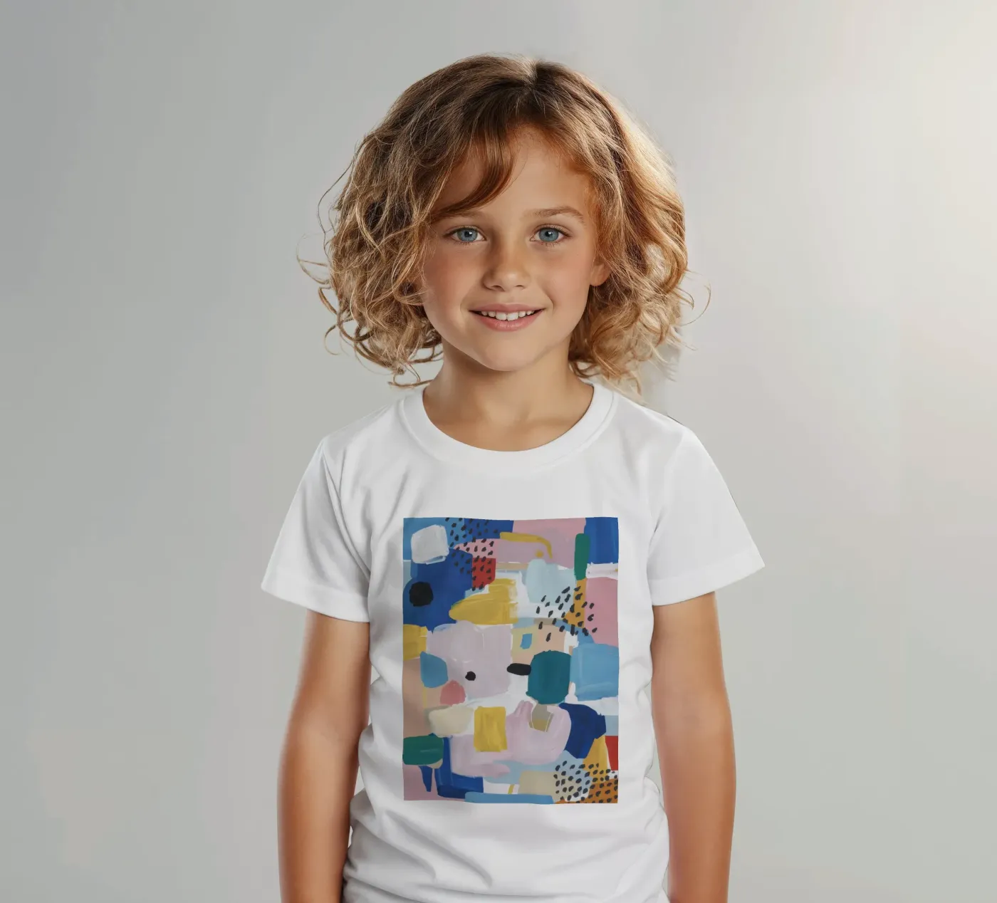Patchwork abstrait texturé t-shirt enfant de Solace Light