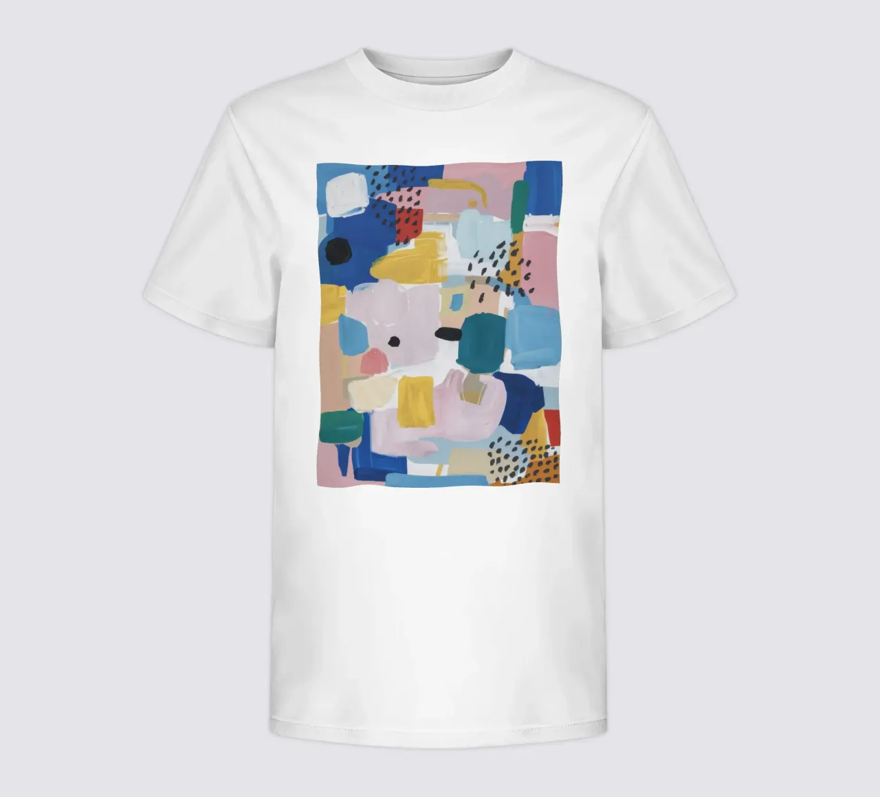 Gestructureerd abstract patchwork kinder t-shirt van Solace Light