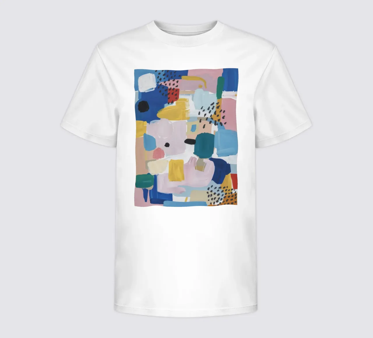 Gestructureerd abstract patchwork kinder t-shirt van Solace Light