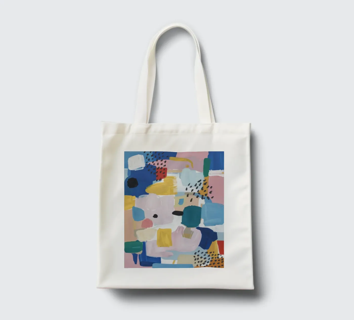 Patchwork abstrait texturé tote bag de Solace Light