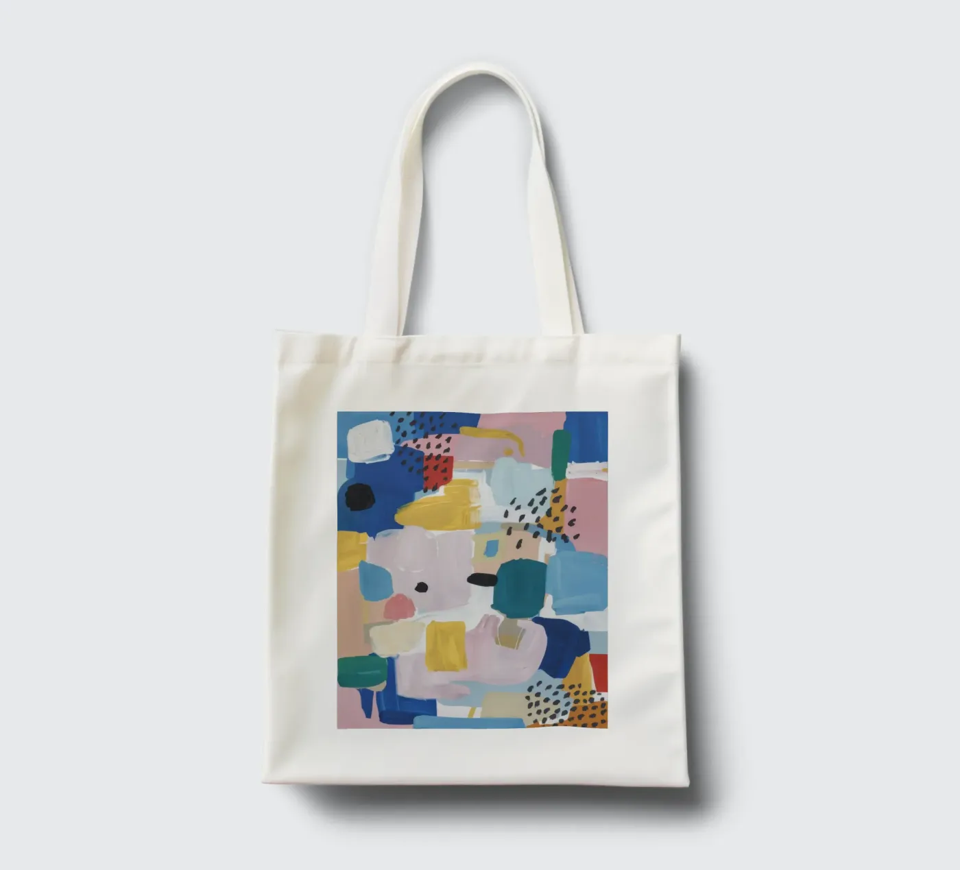 Textured Abstract Patchwork tote bag by Solace Light
