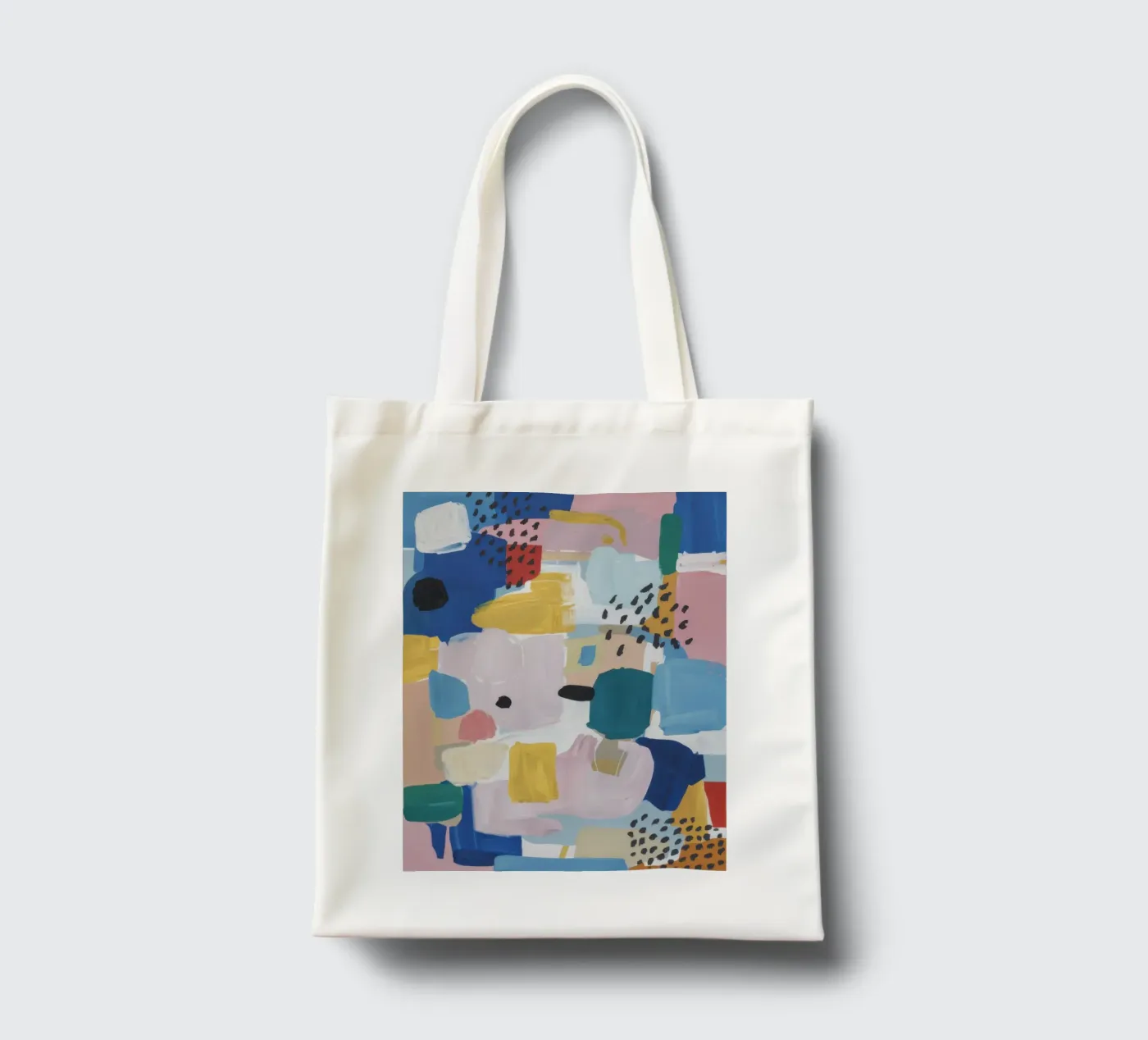 Patchwork abstrait texturé tote bag de Solace Light