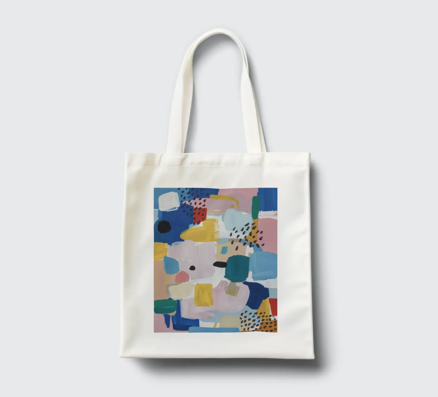 Textured Abstract Patchwork tote bag by Solace Light