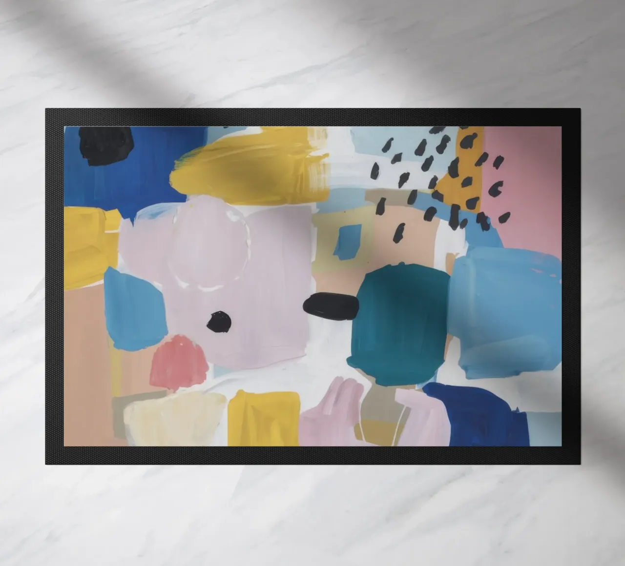 Patchwork abstrait texturé paillasson de Solace Light