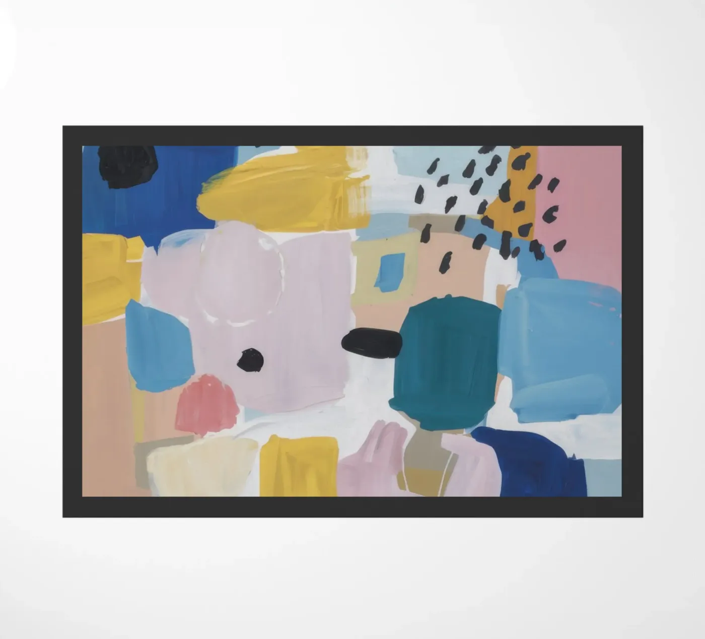 Gestructureerd abstract patchwork deurmat van Solace Light