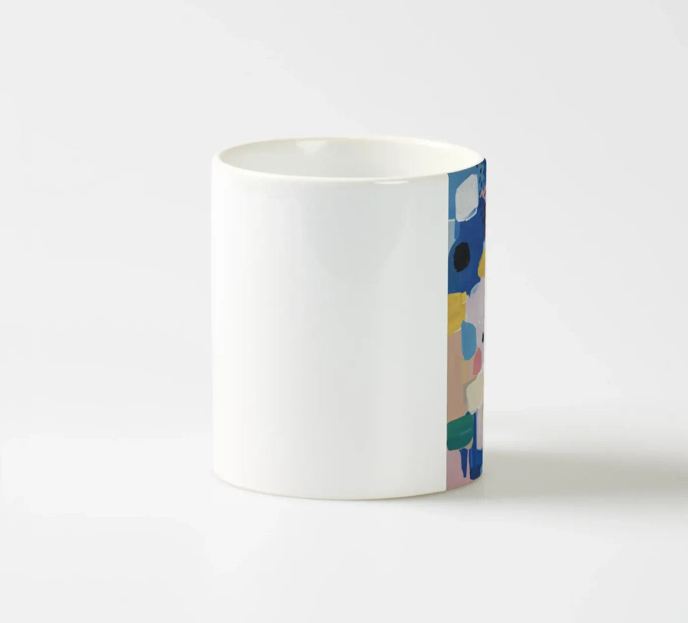 Gestructureerd abstract patchwork keramische mok van Solace Light