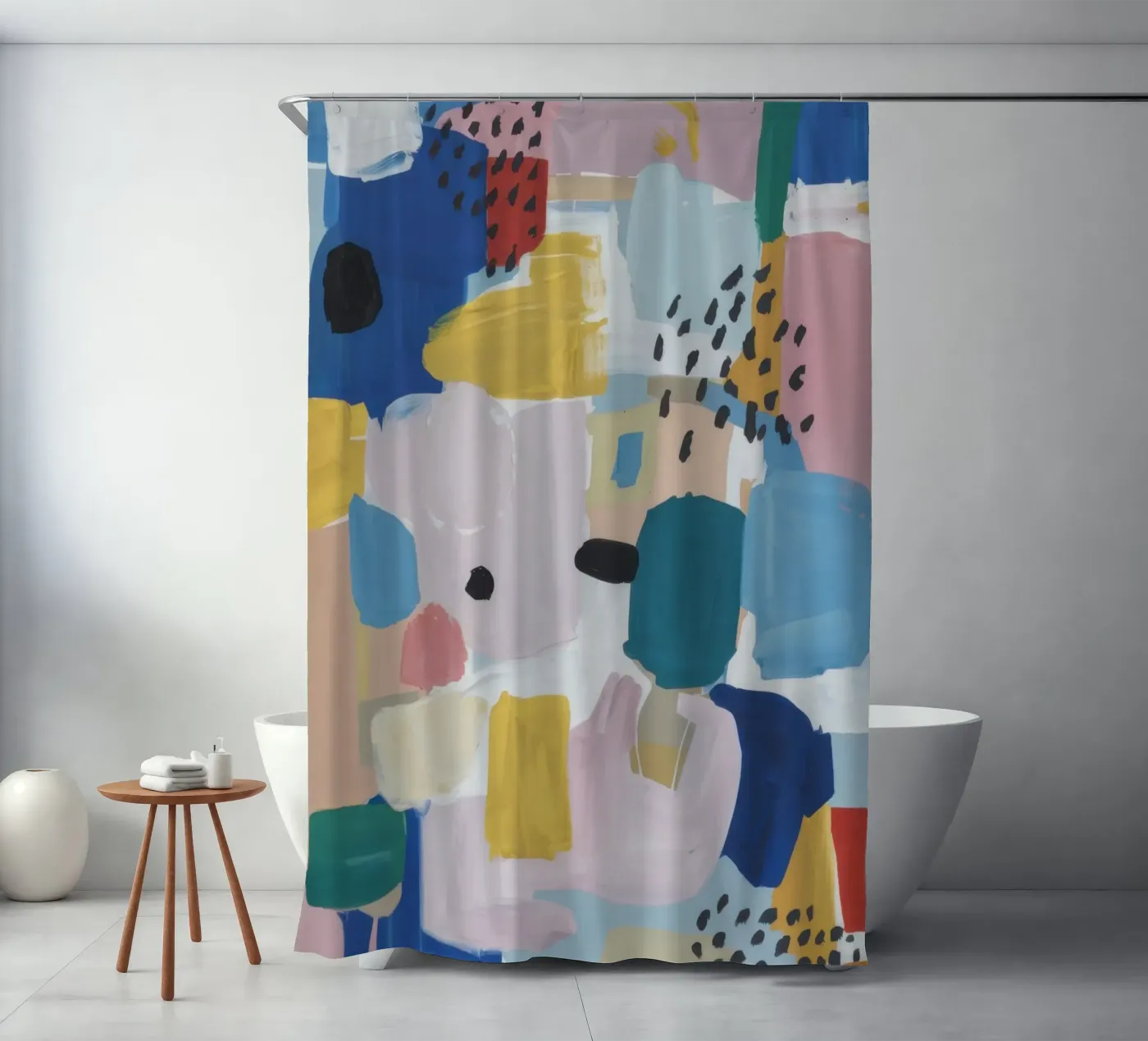 Textured Abstract Patchwork rideau de douche de Solace Light