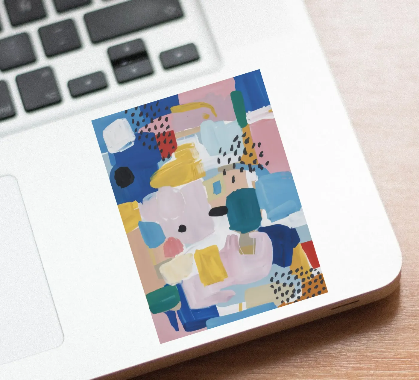 Gestructureerd abstract patchwork sticker van Solace Light