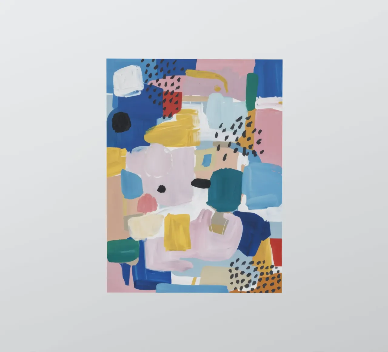 Gestructureerd abstract patchwork sticker van Solace Light