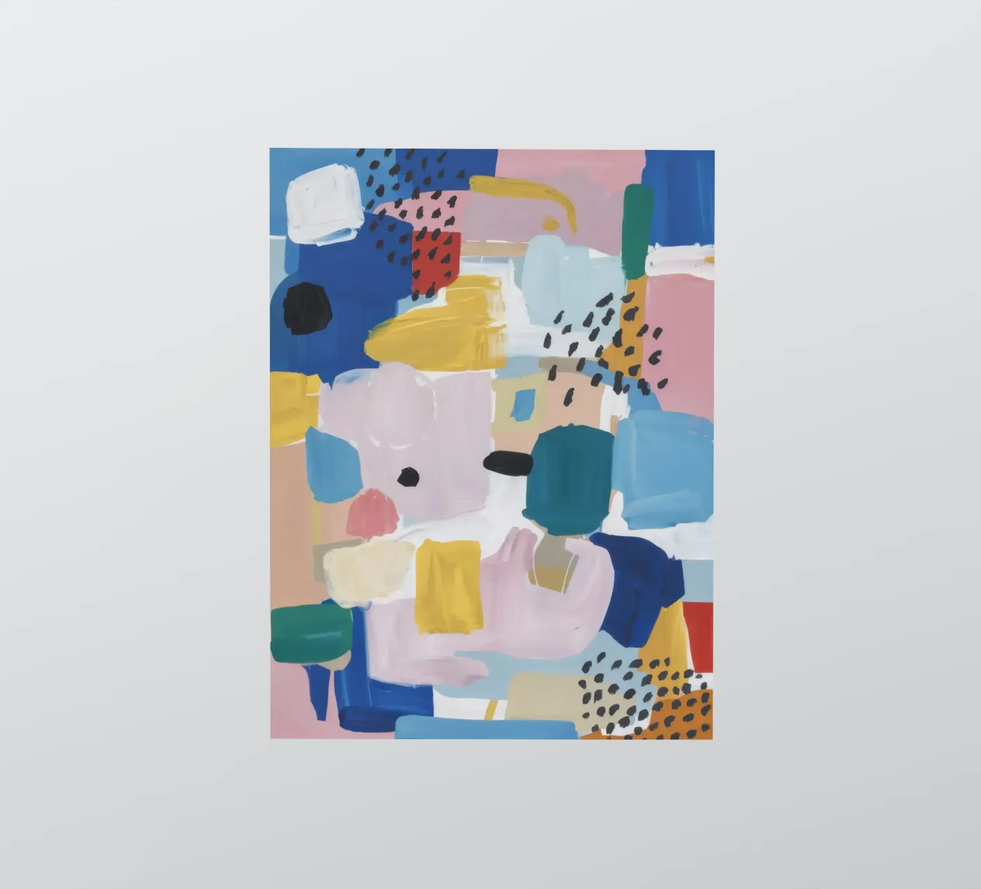 Gestructureerd abstract patchwork sticker van Solace Light