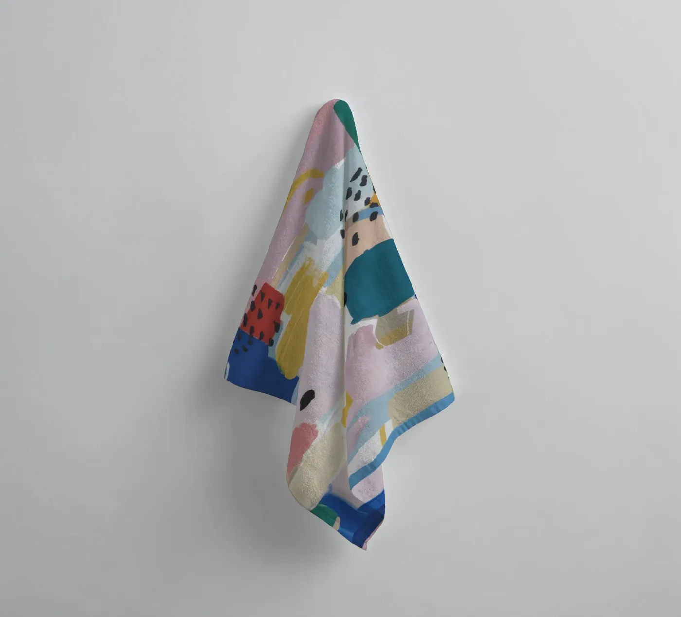 Textured Abstract Patchwork towel by Solace Light