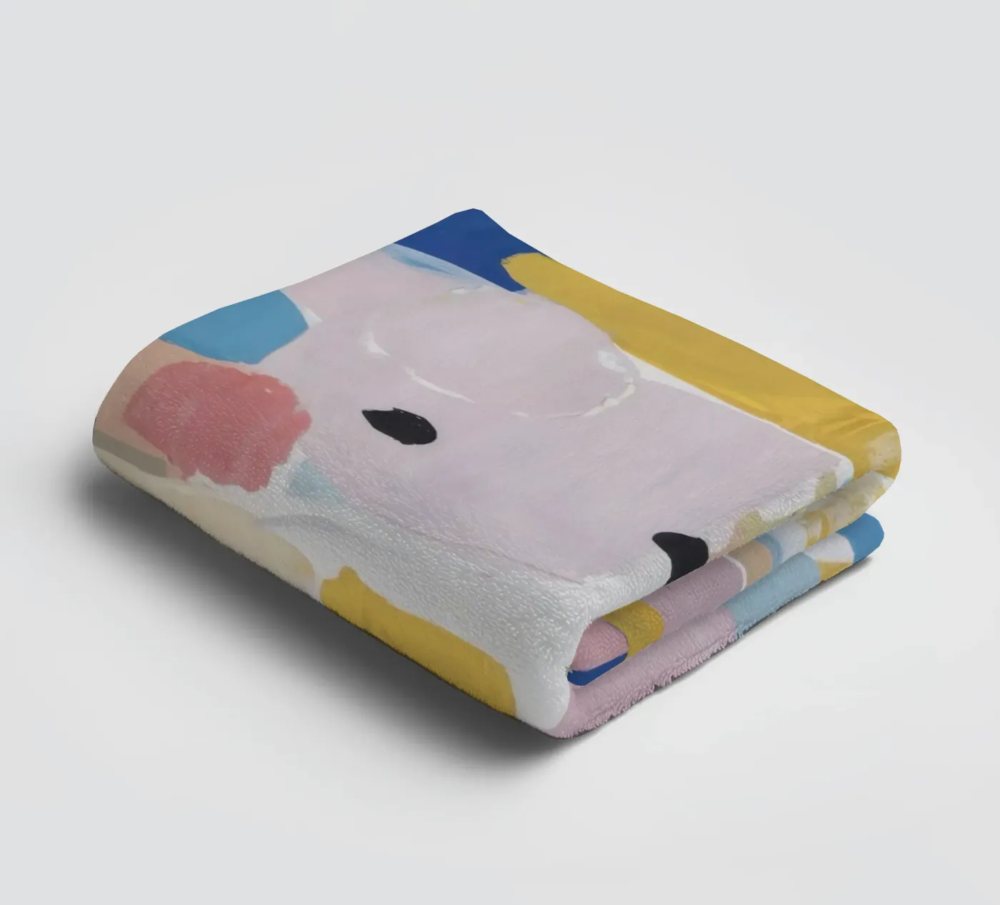 Textured Abstract Patchwork towel by Solace Light