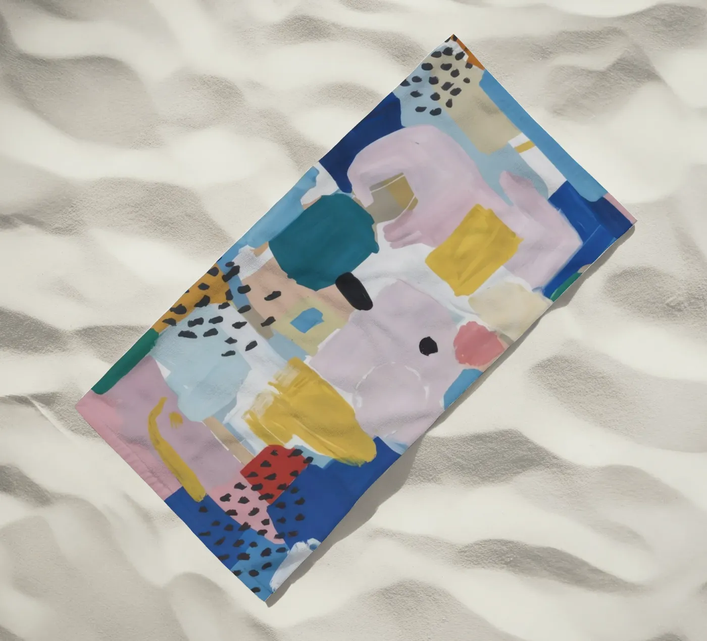 Patchwork abstrait texturé serviette de plage de Solace Light
