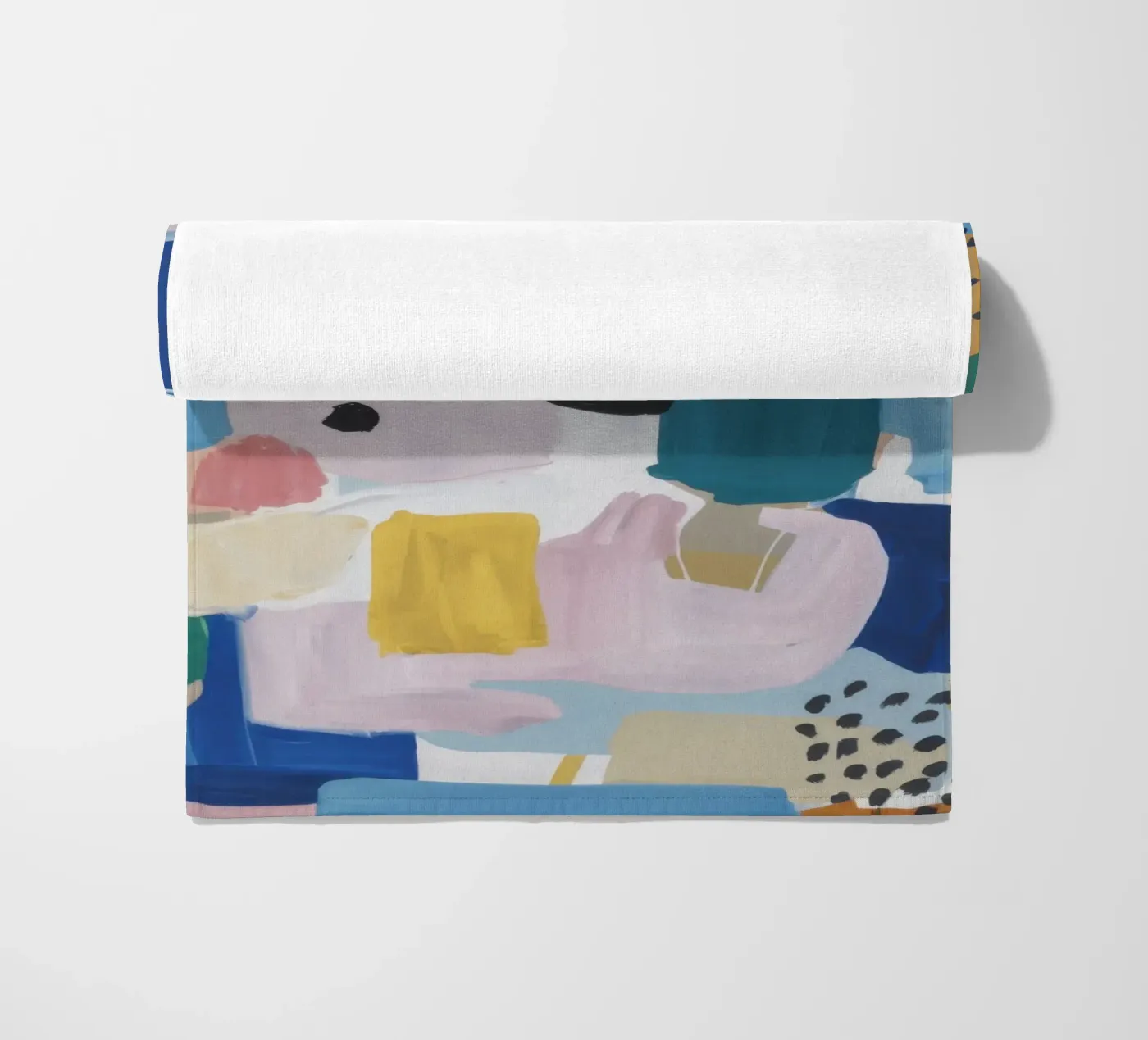 Patchwork abstrait texturé serviette de plage de Solace Light