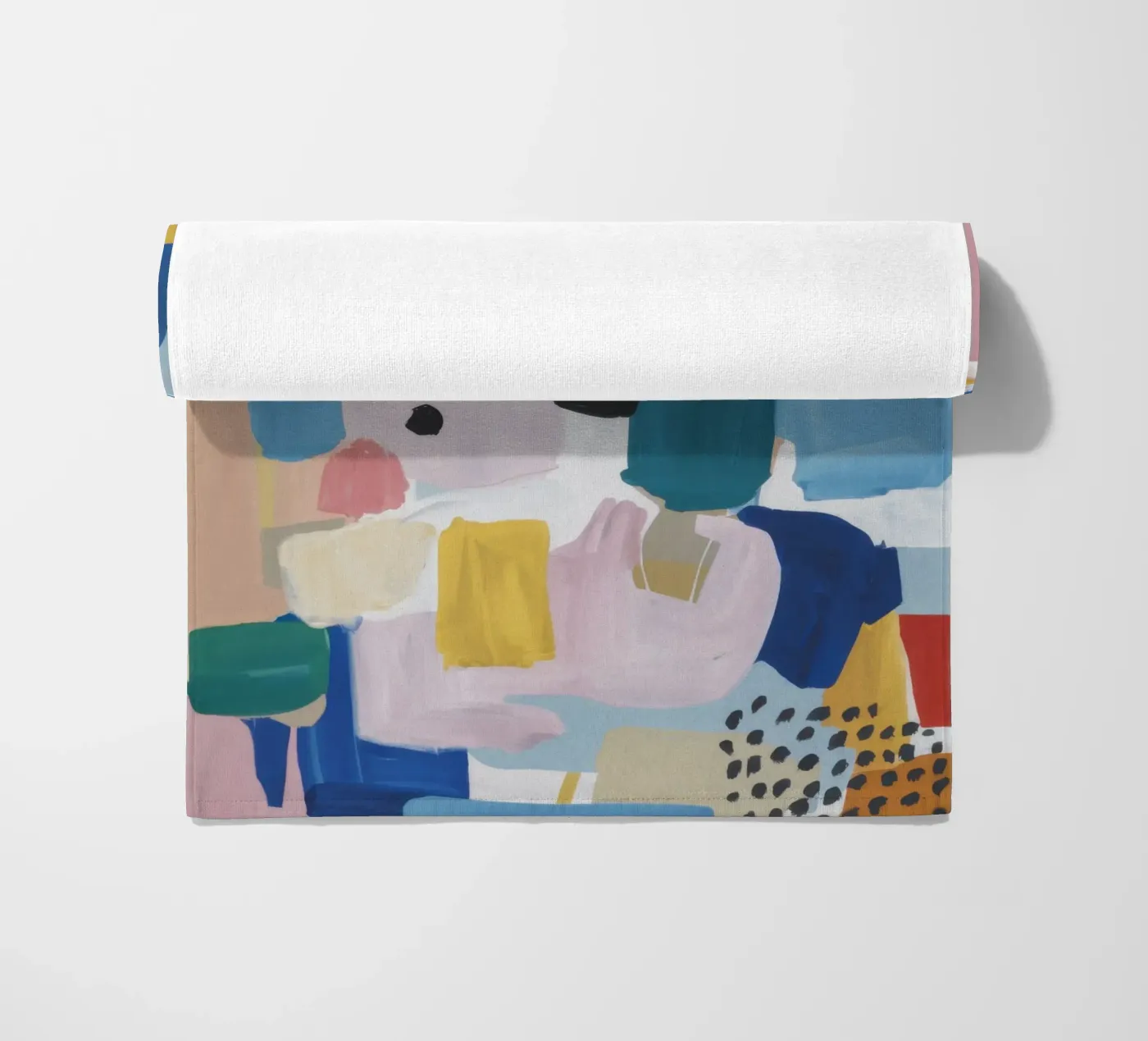 Patchwork abstrait texturé serviette de plage de Solace Light