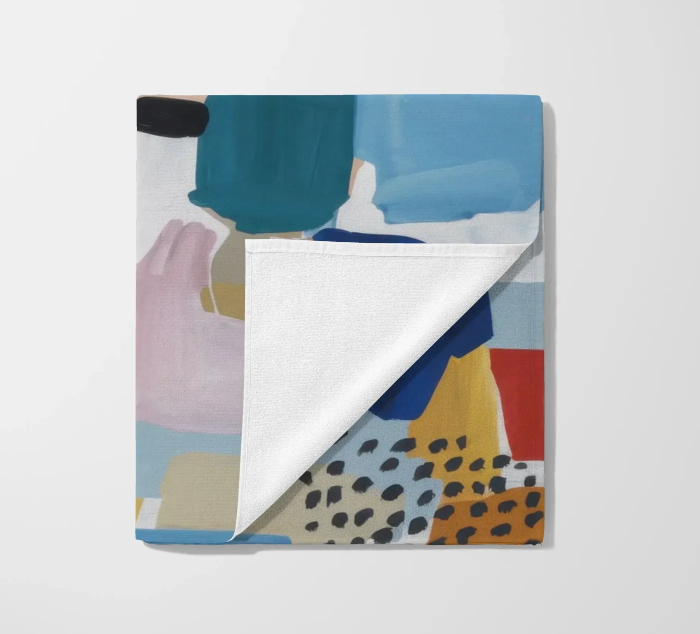 Patchwork abstrait texturé serviette de plage de Solace Light