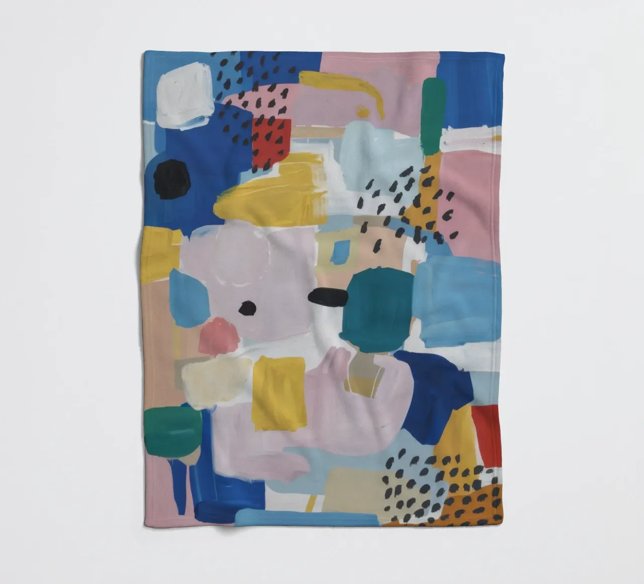 Gestructureerd abstract patchwork fleecedeken van Solace Light