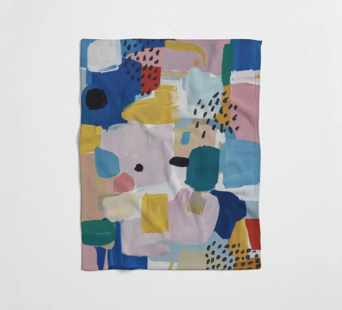 Textured Abstract Patchwork fleecedeken van Solace Light