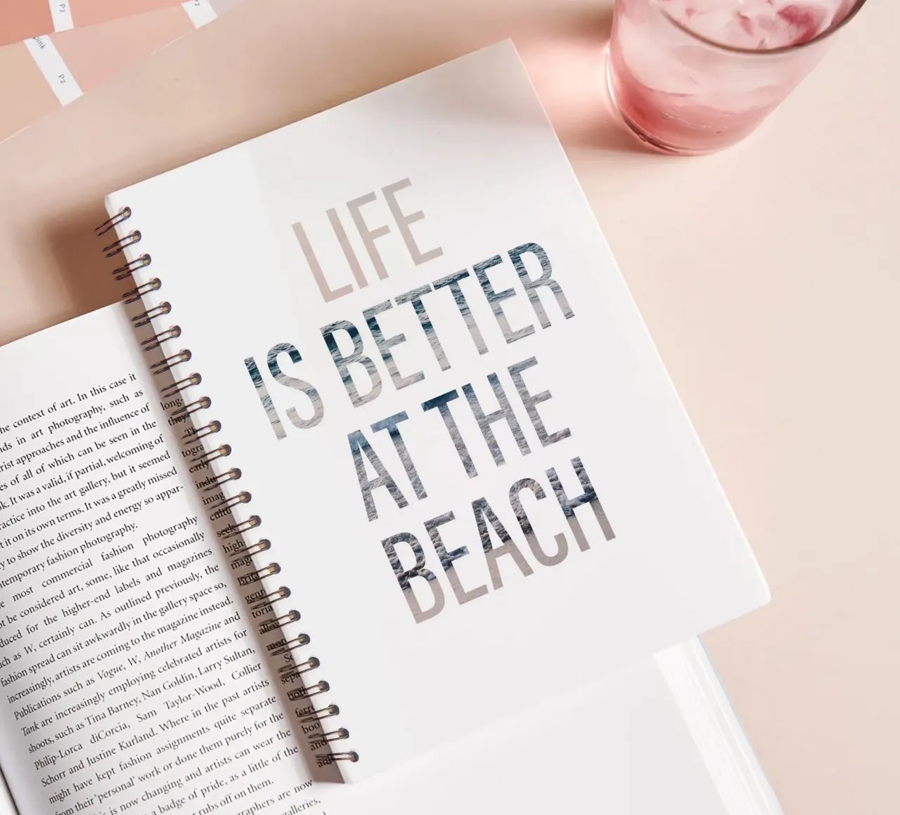 Beach Vibes – Life is Better spiral notebook by Whole©