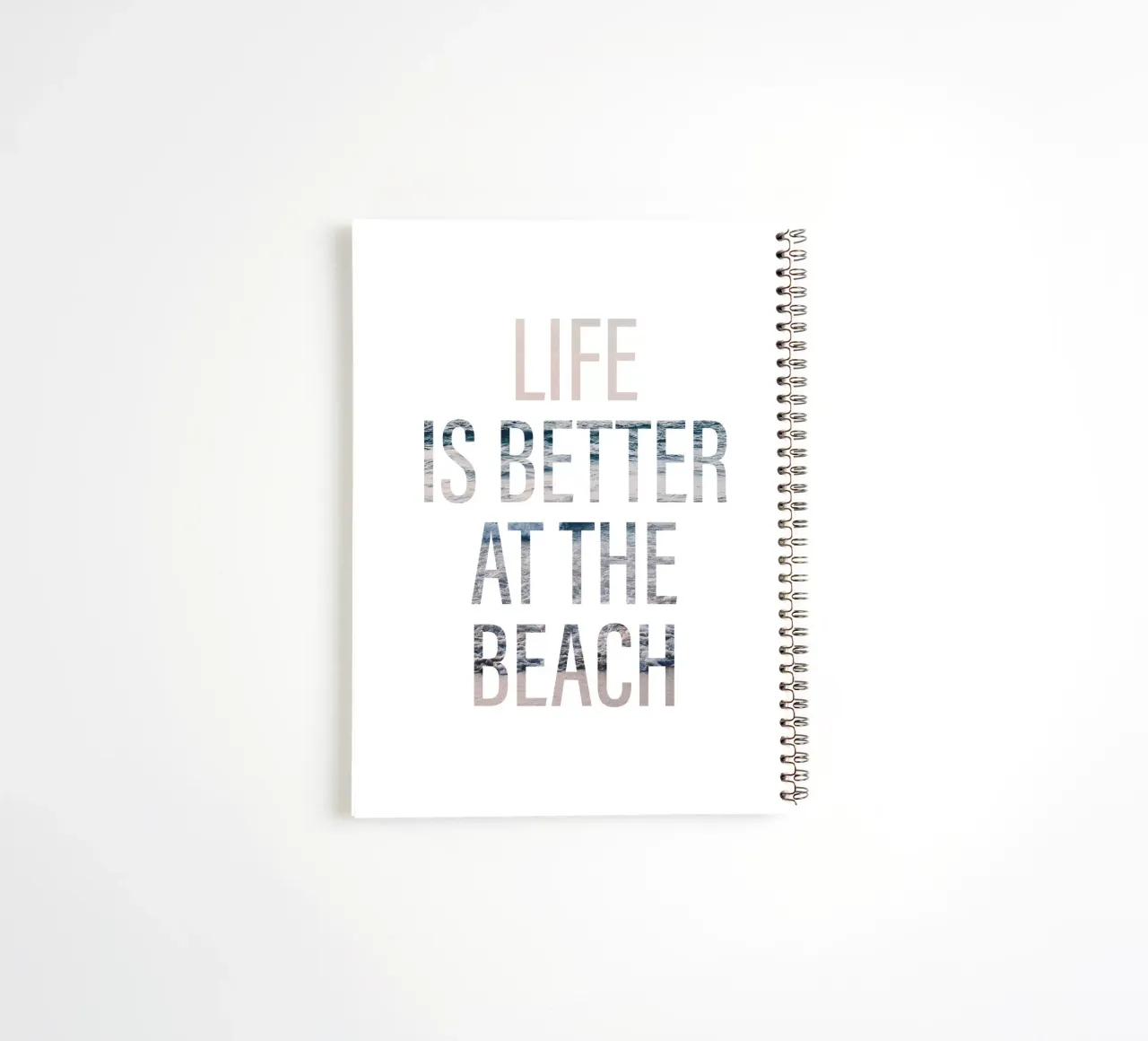 Beach Vibes – Life is Better spiral notebook by Whole©