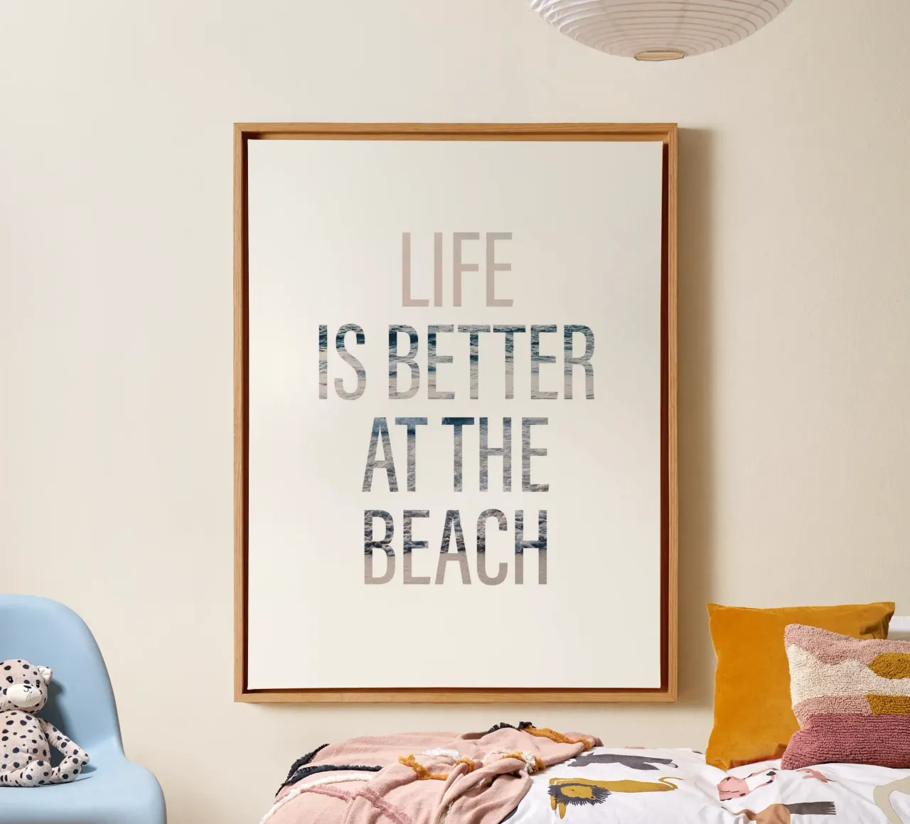 Strandvibes - Het leven is beter canvas van Whole©