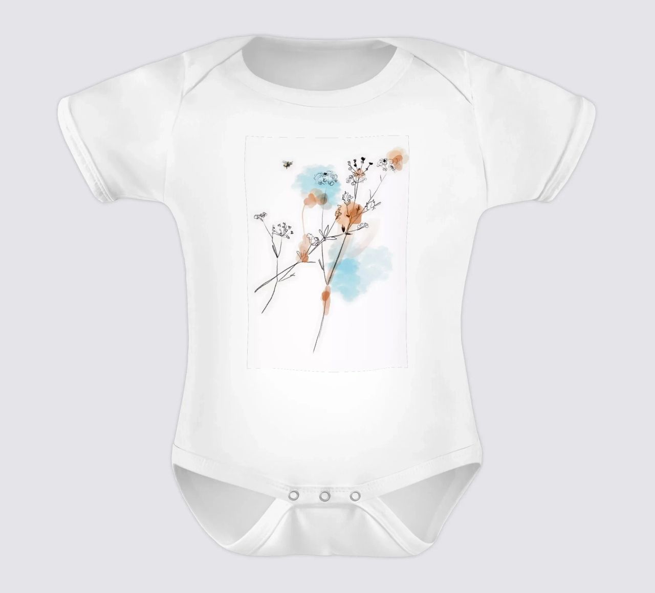 Sommerwiese Kurzarm Babybody von SaraRosenbaum