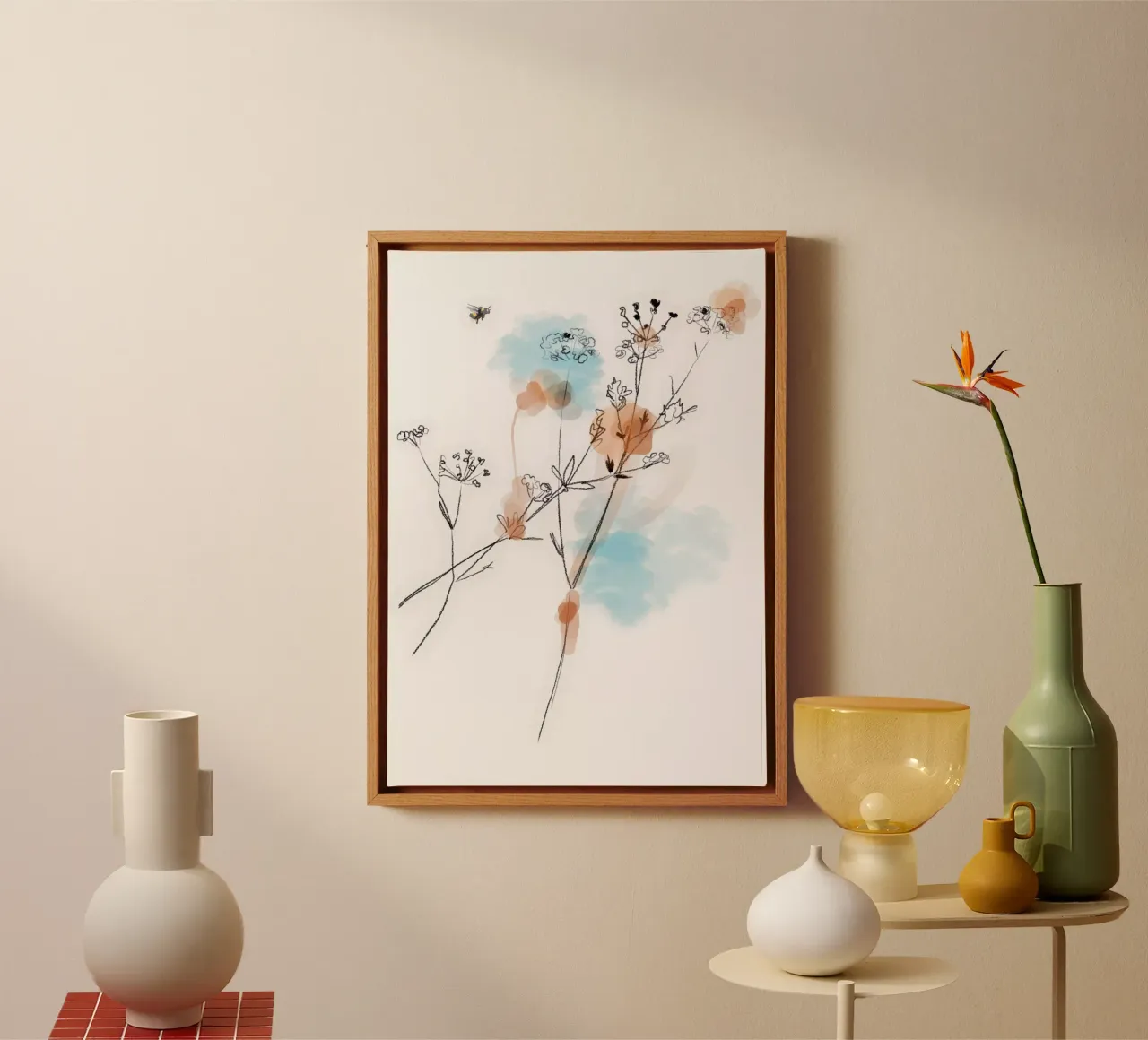 Summer meadow canvas with Floater frame by SaraRosenbaum