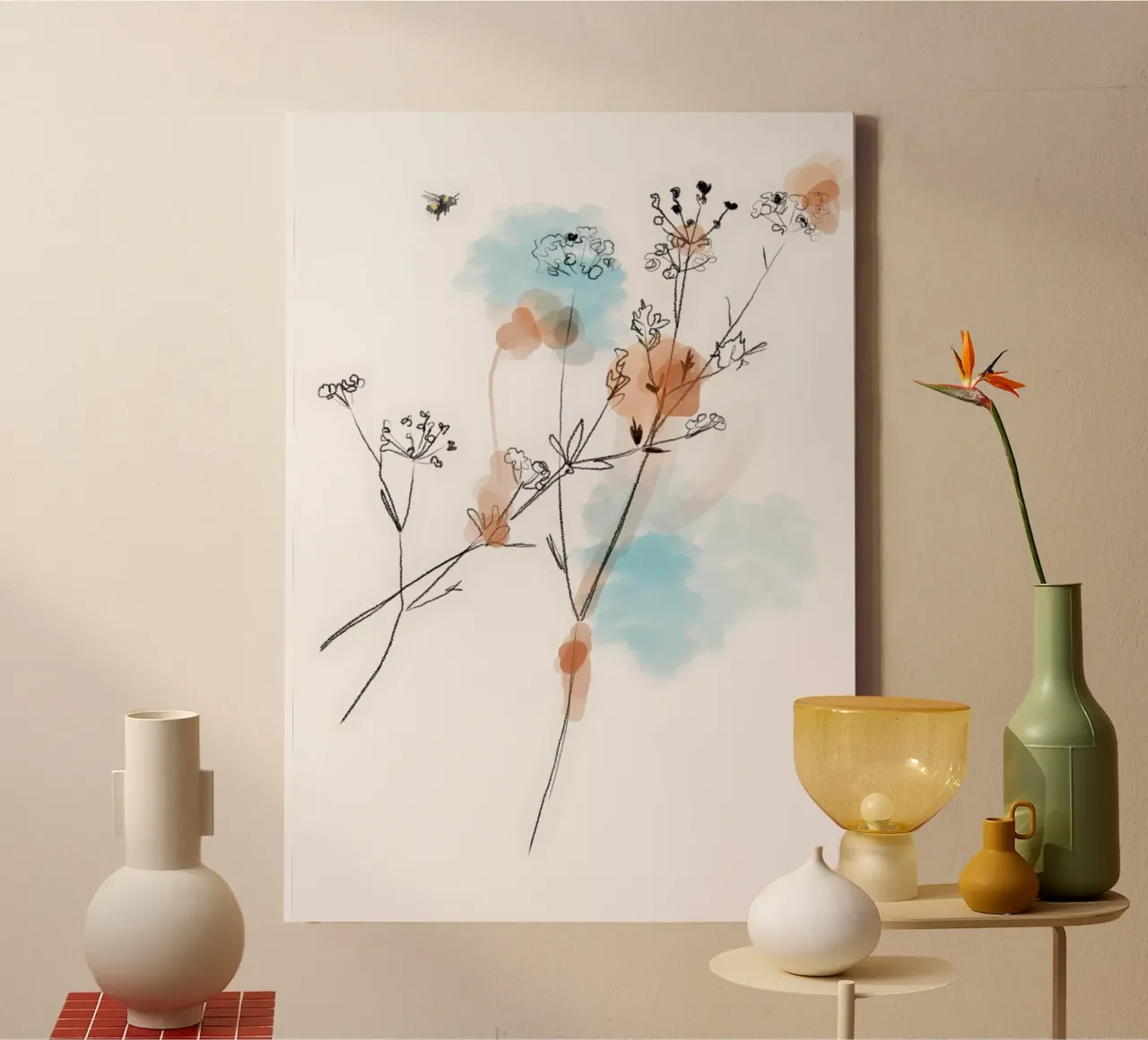 Summer meadow canvas with Floater frame by SaraRosenbaum