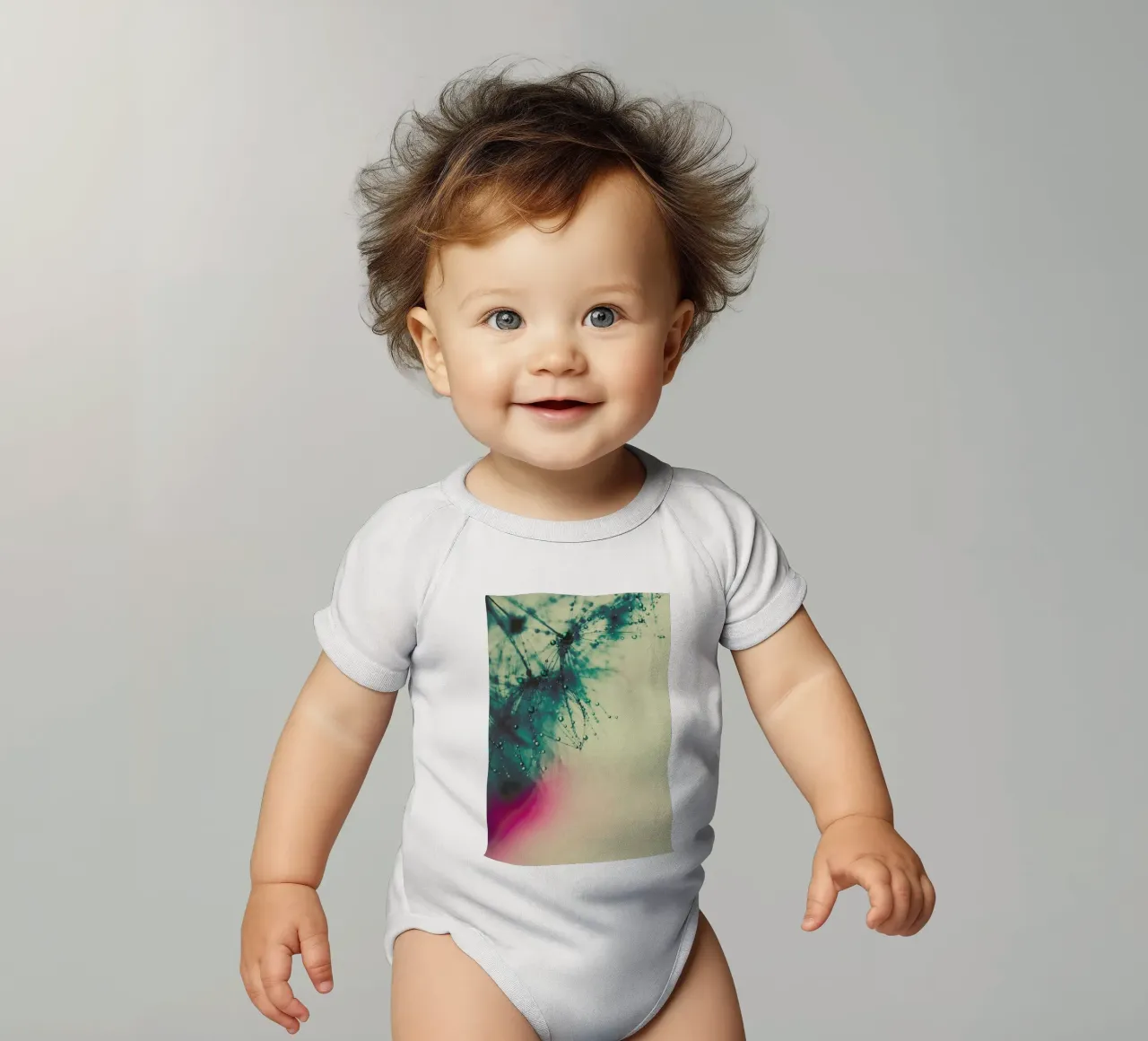 A touch of Pink body neonato maniche corte da Ingrid Beddoes