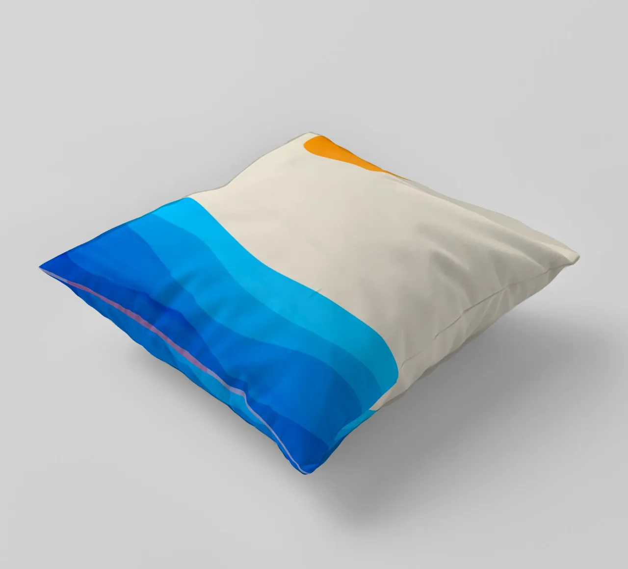 minimalist ocean landscape cuscino da edsonramosart
