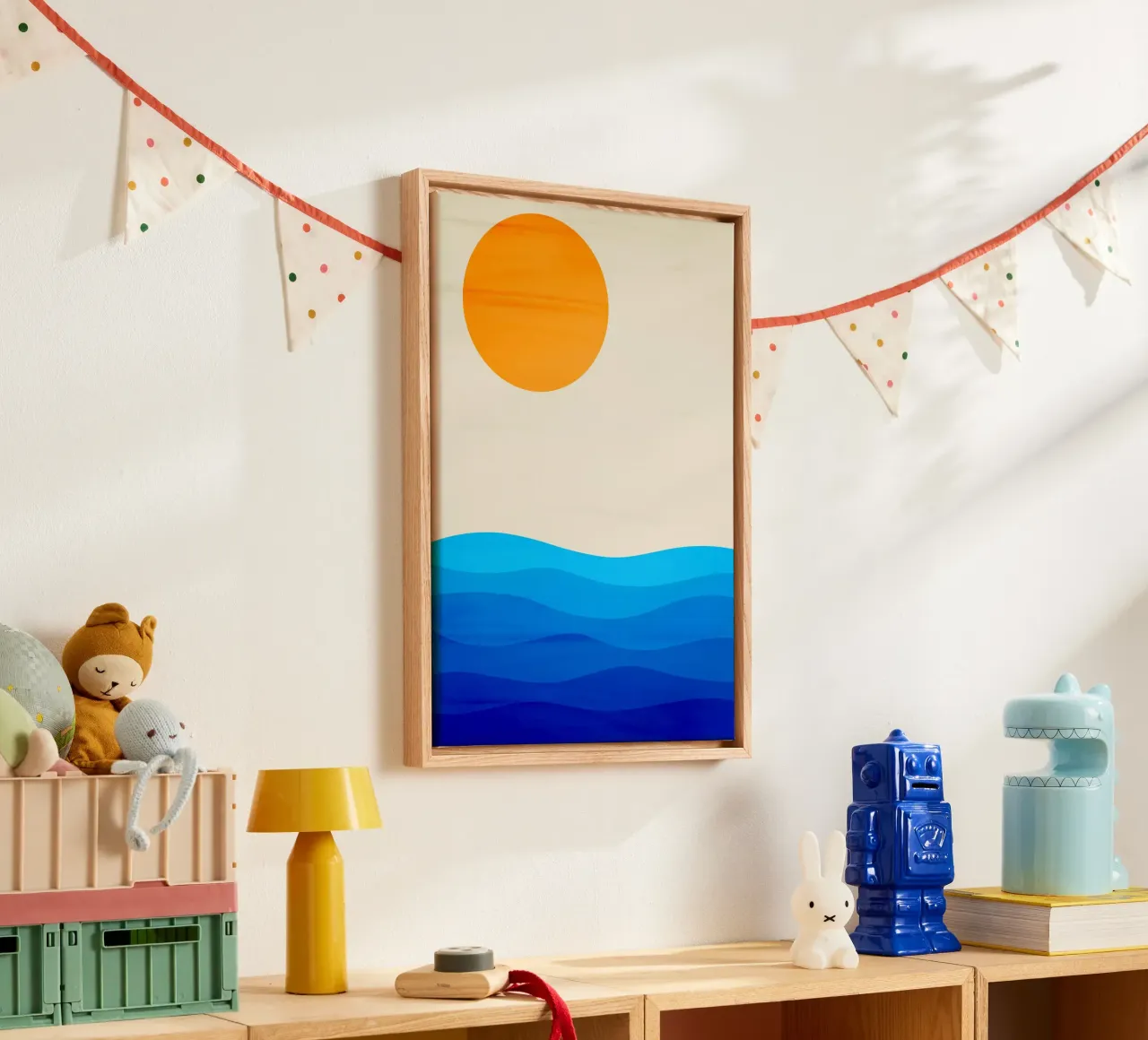 minimalist ocean landscape canvas by edsonramosart