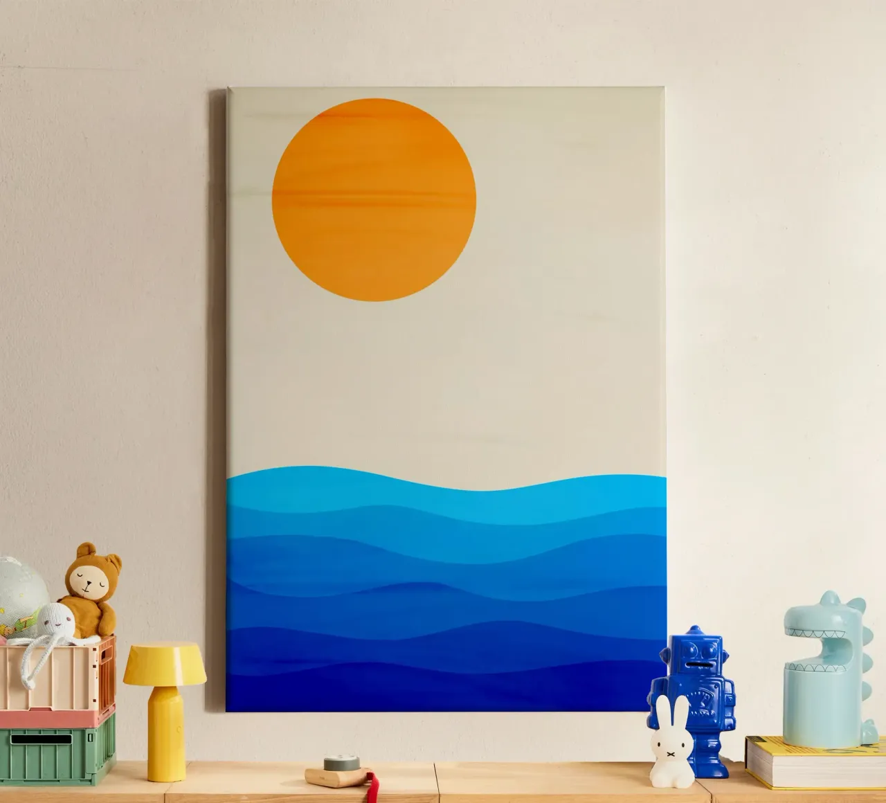 minimalist ocean landscape canvas by edsonramosart