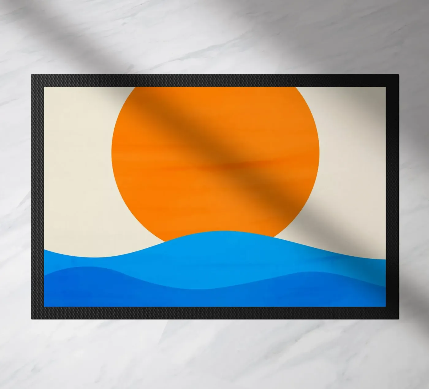 Sunset minimalist doormat by edsonramosart