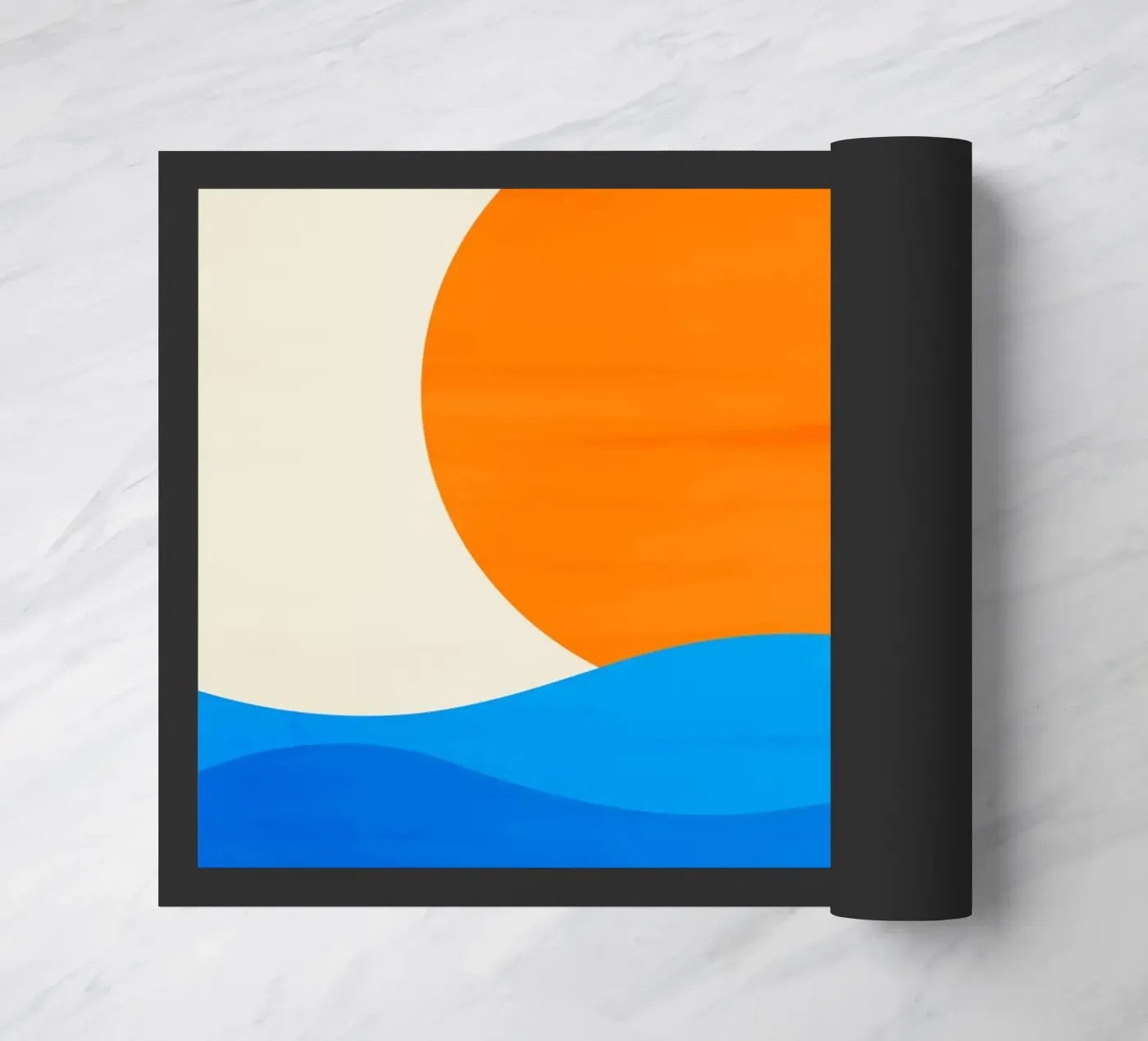 Sunset minimalist doormat by edsonramosart