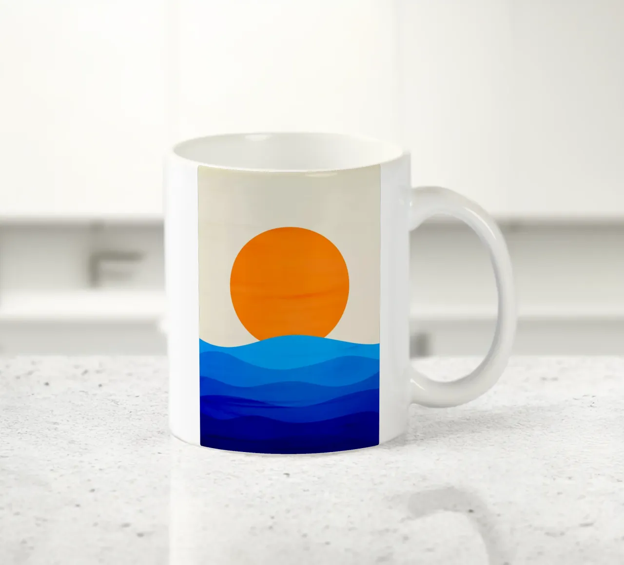 Sunset minimalist tazza in ceramica da edsonramosart