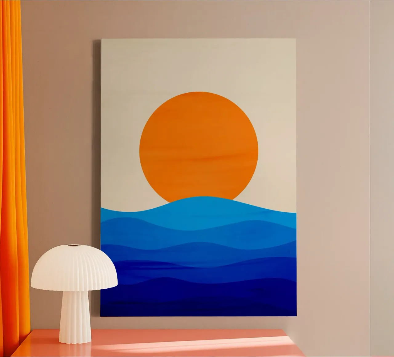 Sunset minimalist tela con Cornice a cassetta da edsonramosart