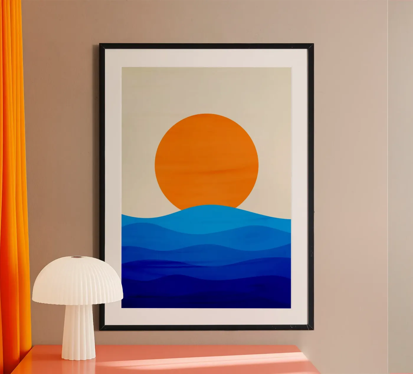 Sunset minimalist poster van edsonramosart