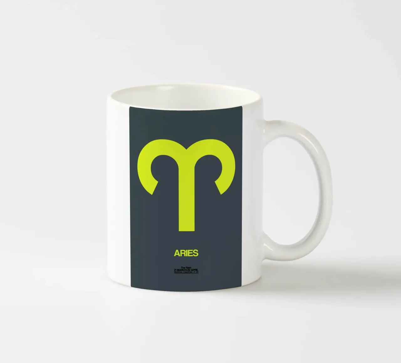 Aries Zodiac Sign Yellow tazza in ceramica da Naxart